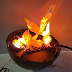 Spirit Halloween Mini Flame Light Hanging Cauldron 8" diameter Prop Haunted